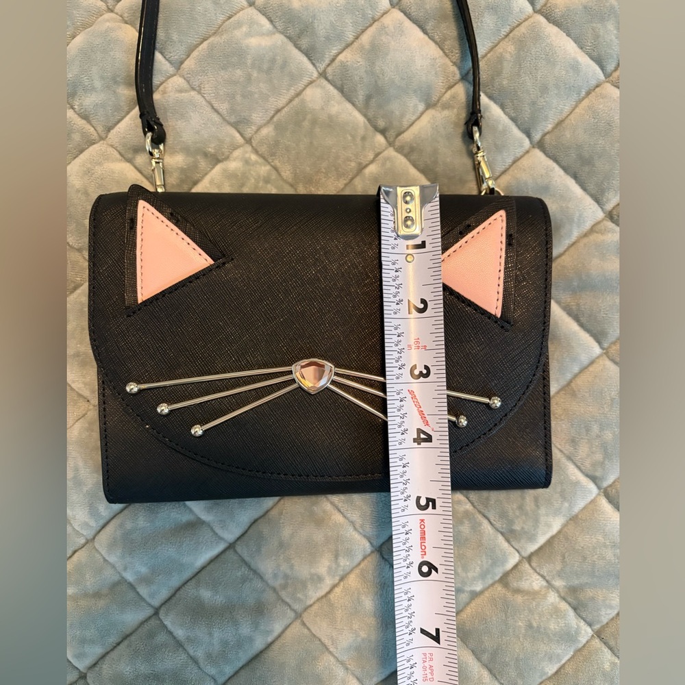 kate spade Black Crossbody Bag with Pink Ear Accents - Picture 4 of 9